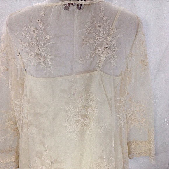 Vintage America-Boho Lace Blouse-Large-NWT - Picture 4 of 8